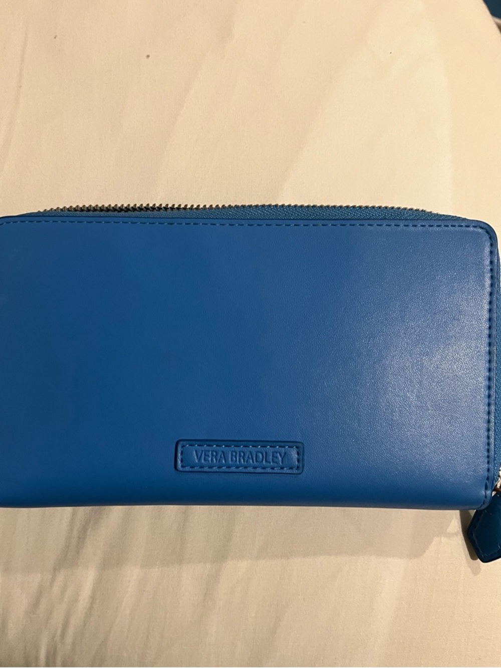 Vera Bradley Cobalt Blue Zip-Around Wallet